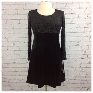 Jazz II Black Velvet Dress, Size 8
